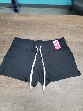 NWT Eddie Bauer Black Elastic Athletic Shorts Womens Small